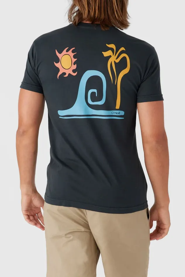 O039RIGINALS WONKY PALM TEE Dark Charcoal Men O039NEILL Featured