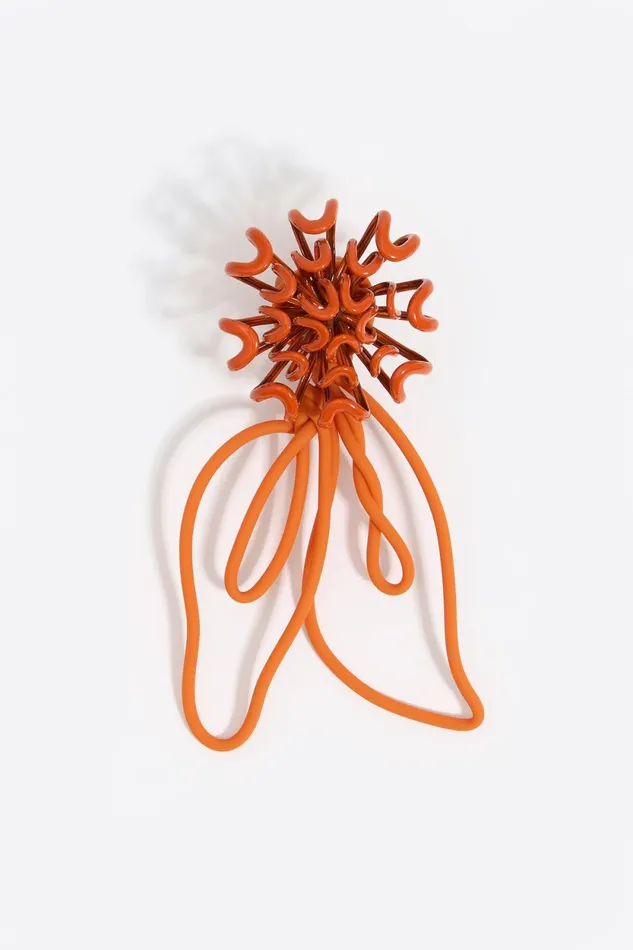 Orange Chrysanthemum And Leaves Ring Orange Women Bimba Y Lola Jewelry