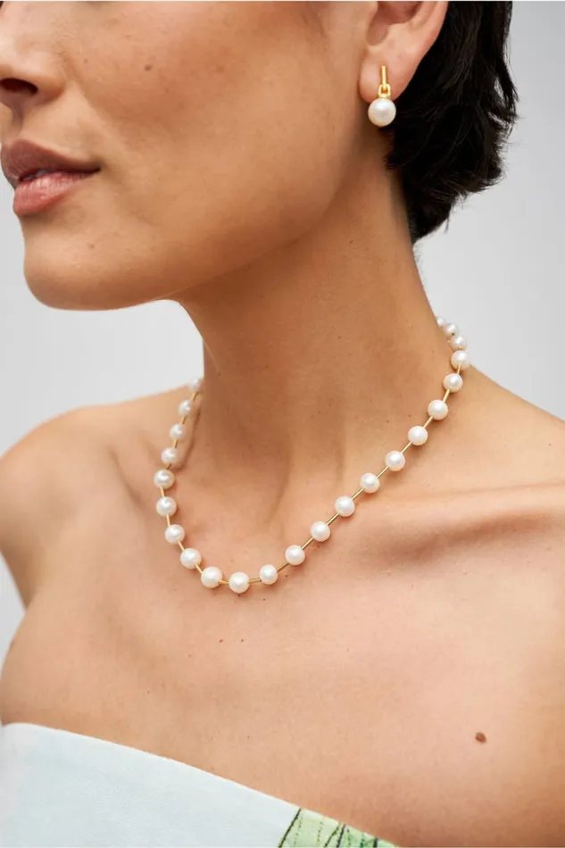 Oroton Asta Necklace Worn Goldpearl Women Jewellery Oroton Asta Necklace Worn Goldpearl Women Jewellery
