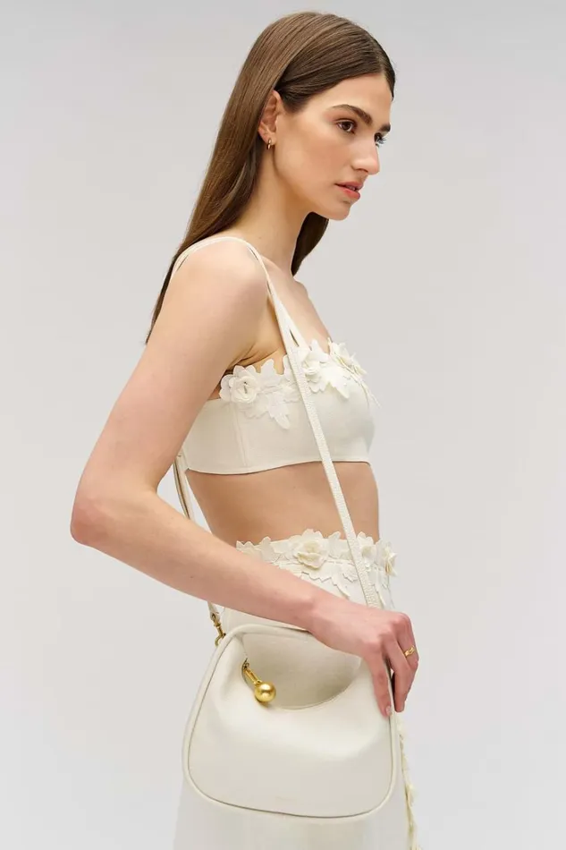 Oroton Clara Mini Bag Paper White Women Mini Bags Oroton Clara Mini Bag Paper White Women Mini Bags