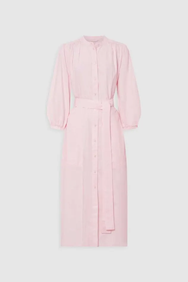 Oroton Cleo Poplin Dress Palest Pink Women Dresses