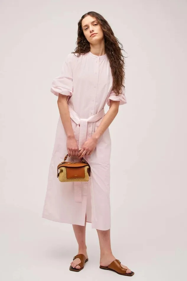 Oroton Cleo Poplin Dress Palest Pink Women Dresses Oroton Cleo Poplin Dress Palest Pink Women Dresses