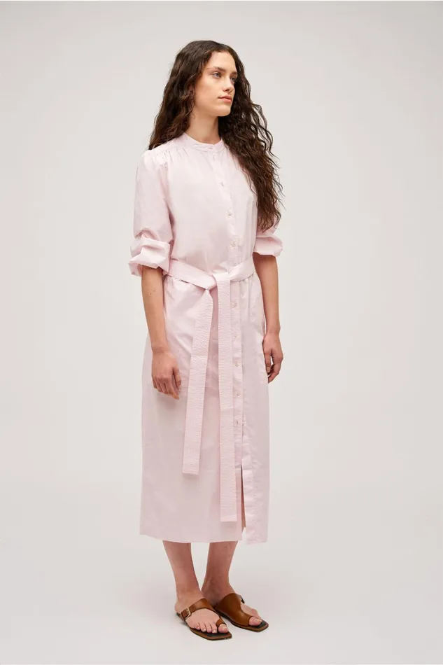 Oroton Cleo Poplin Dress Palest Pink Women Dresses Oroton Cleo Poplin Dress Palest Pink Women Dresses