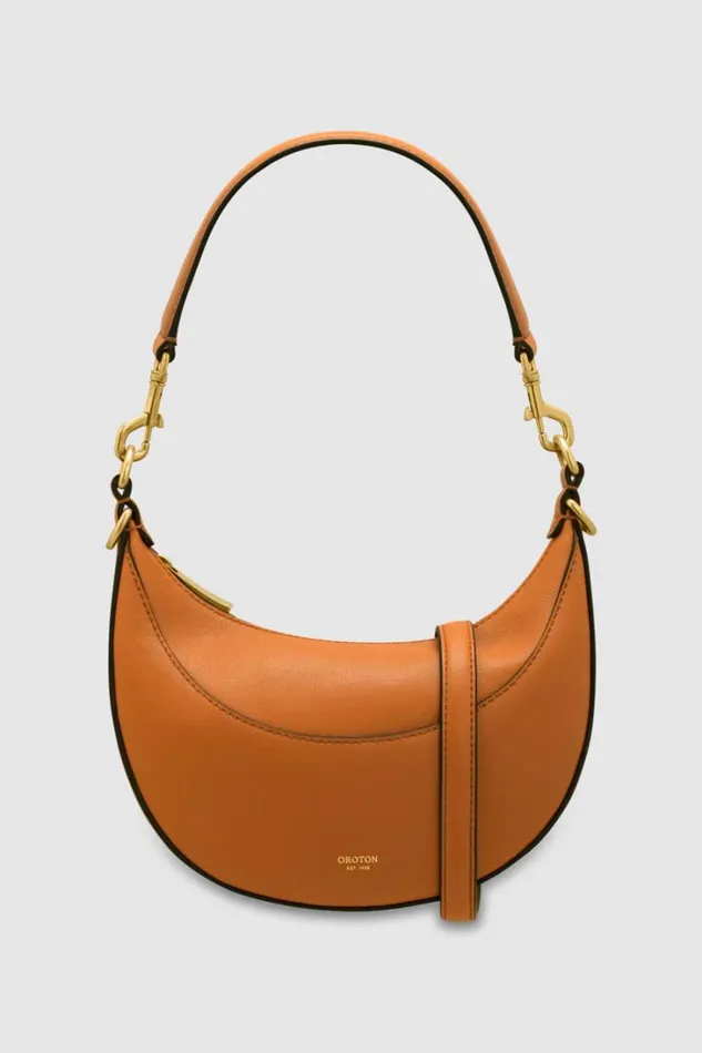 Oroton Florence Small Shoulder Bag Cognac Women Shoulder