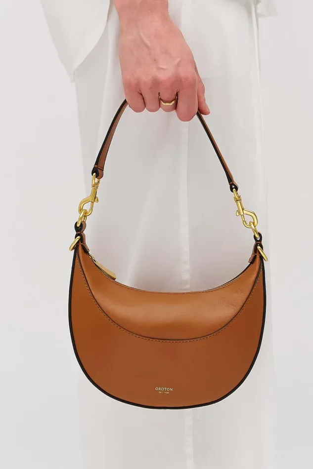 Oroton Florence Small Shoulder Bag Cognac Women Shoulder