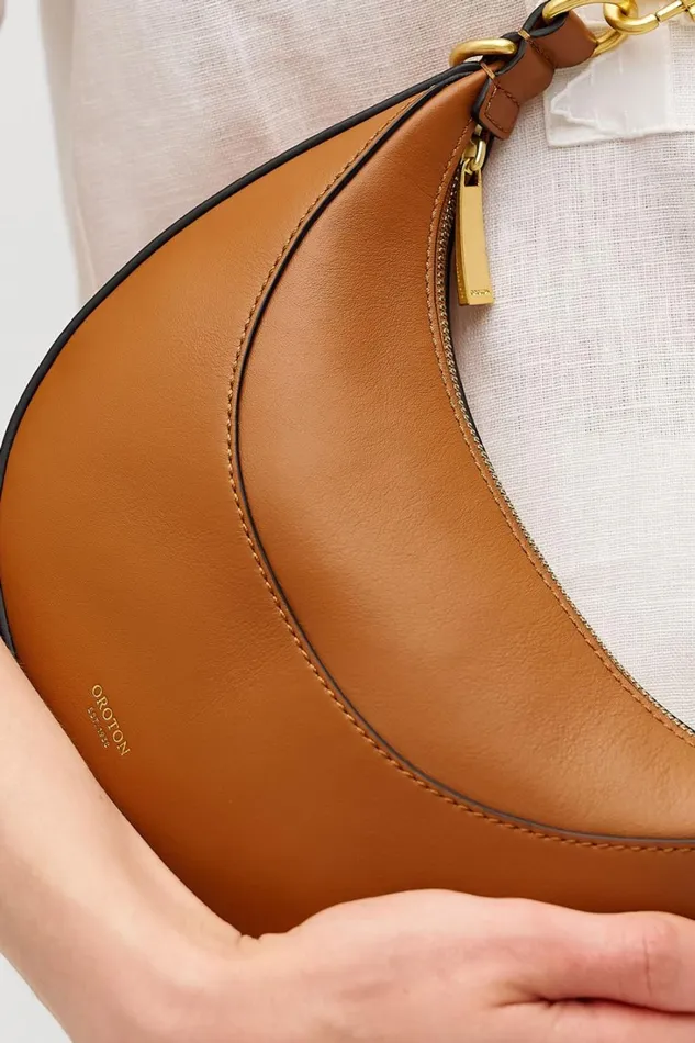 Oroton Florence Small Shoulder Bag Cognac Women Shoulder