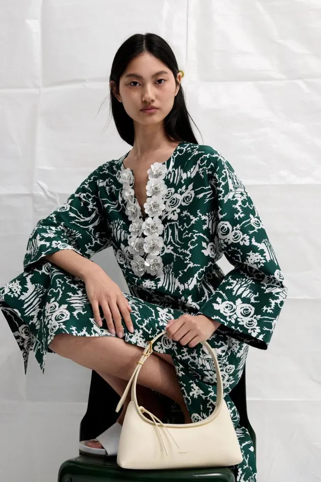 Oroton Garden Toile Embellished Long Dress Ivy Women Dresses Oroton Garden Toile Embellished Long Dress Ivy Women Dresses