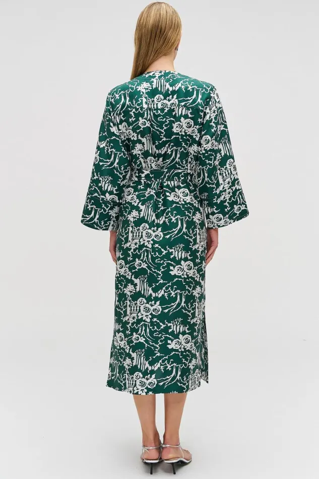 Oroton Garden Toile Embellished Long Dress Ivy Women Dresses Oroton Garden Toile Embellished Long Dress Ivy Women Dresses