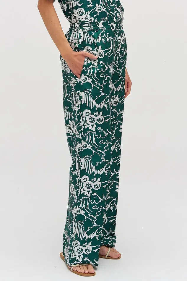 Oroton Garden Toile Pyjama Pant Ivy Women Pants Oroton Garden Toile Pyjama Pant Ivy Women Pants
