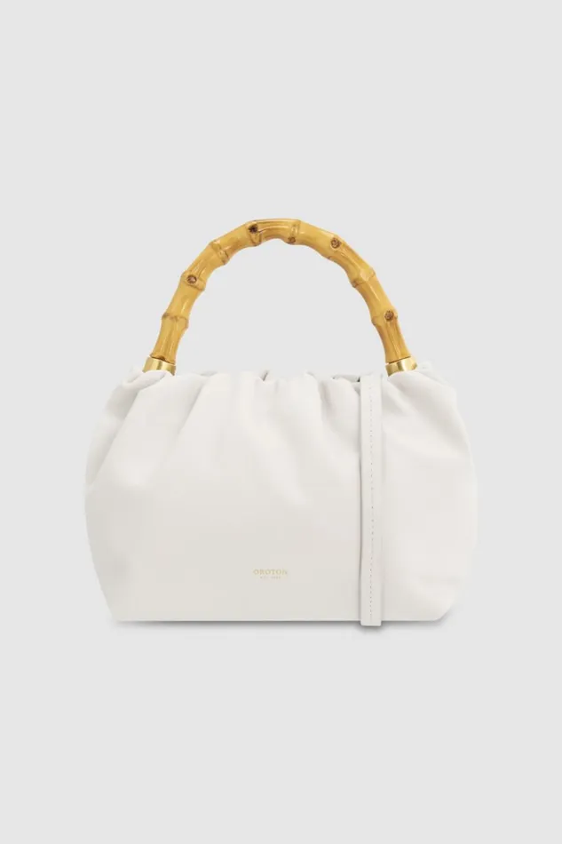 Oroton Gretel Mini Top Handle Clotted Cream Women Shoulder