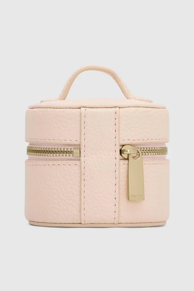 Oroton Jemima Mini Round Jewellery Box Puff Pink Women Jewellery Cases Oroton Jemima Mini Round Jewellery Box Puff Pink Women Jewellery Cases