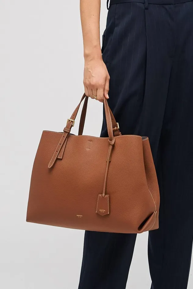 Oroton Margot Large Day Bag Whiskey Women Totes Oroton Margot Large Day Bag Whiskey Women Totes