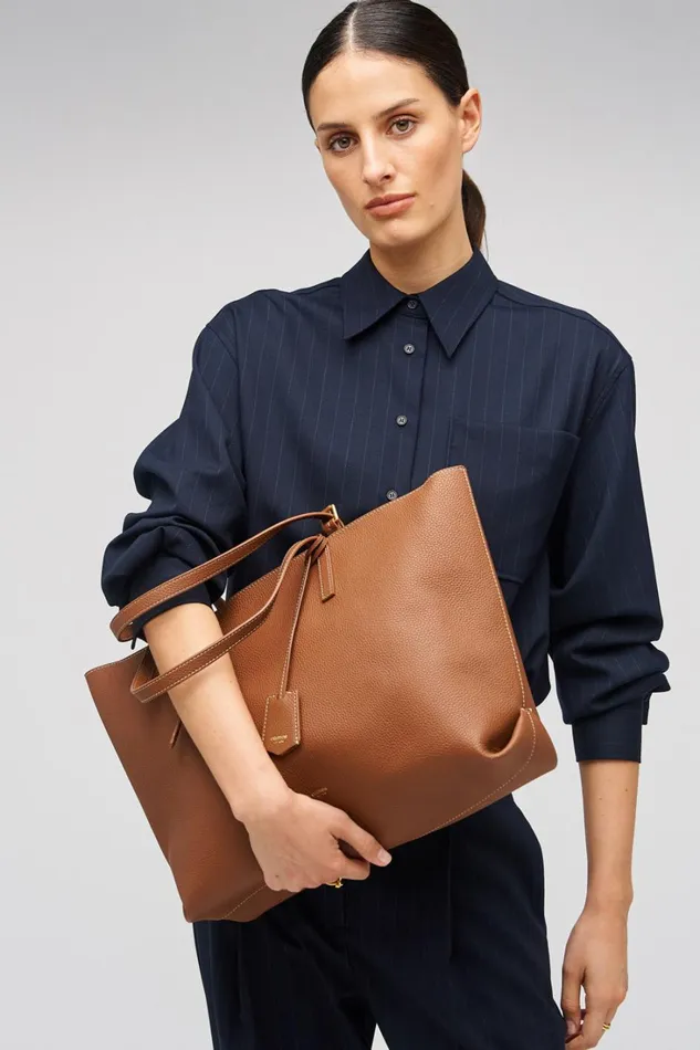 Oroton Margot Medium Zip Tote Whiskey Women Totes Oroton Margot Medium Zip Tote Whiskey Women Totes