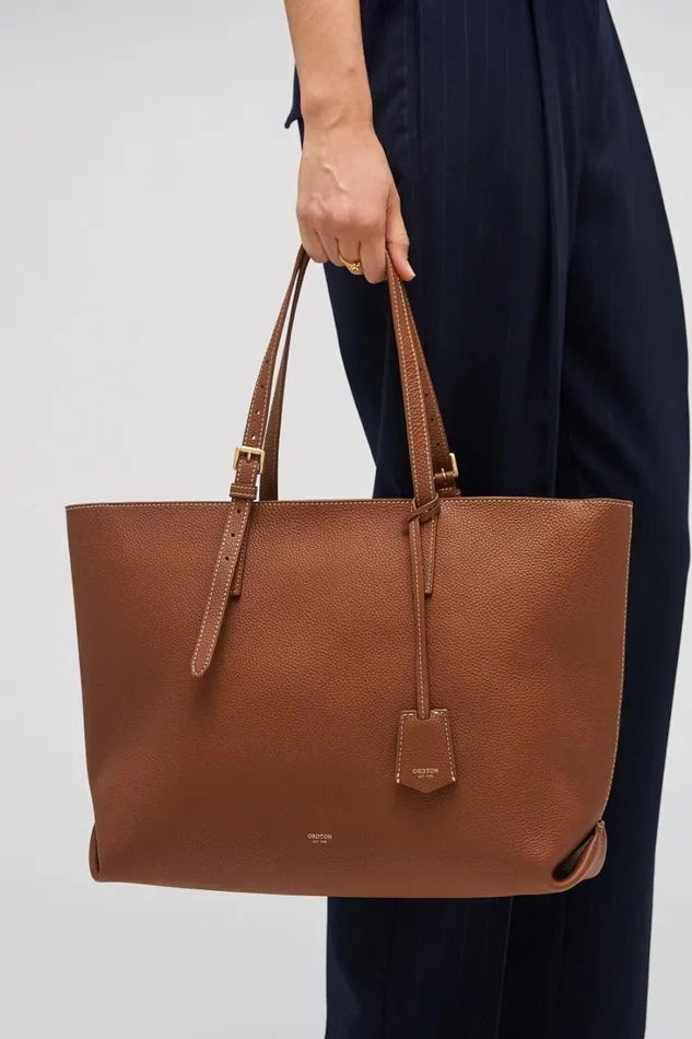 Oroton Margot Medium Zip Tote Whiskey Women Totes Oroton Margot Medium Zip Tote Whiskey Women Totes