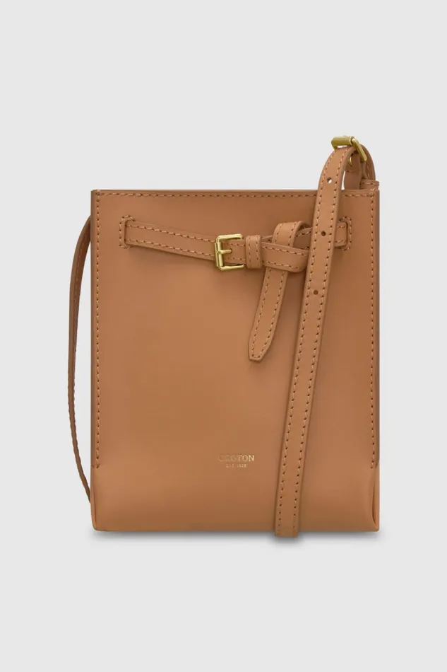 Oroton Margot Tiny Bucket Bag Dark Camel Women Crossbody
