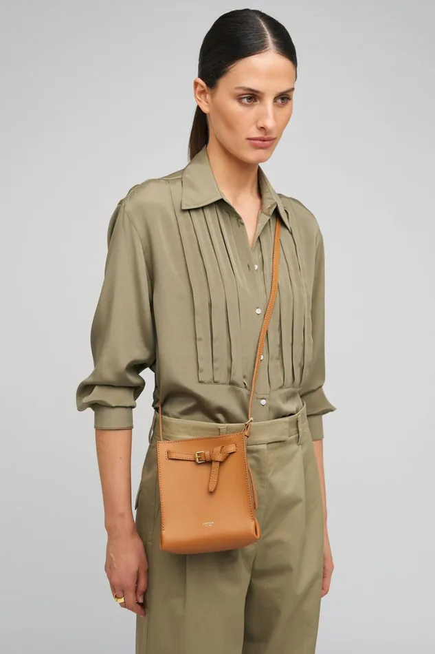 Oroton Margot Tiny Bucket Bag Dark Camel Women Crossbody Oroton Margot Tiny Bucket Bag Dark Camel Women Crossbody