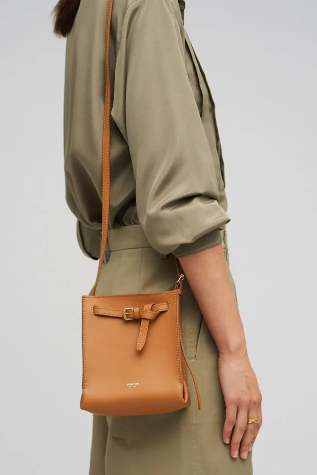 Oroton Margot Tiny Bucket Bag Dark Camel Women Crossbody Oroton Margot Tiny Bucket Bag Dark Camel Women Crossbody