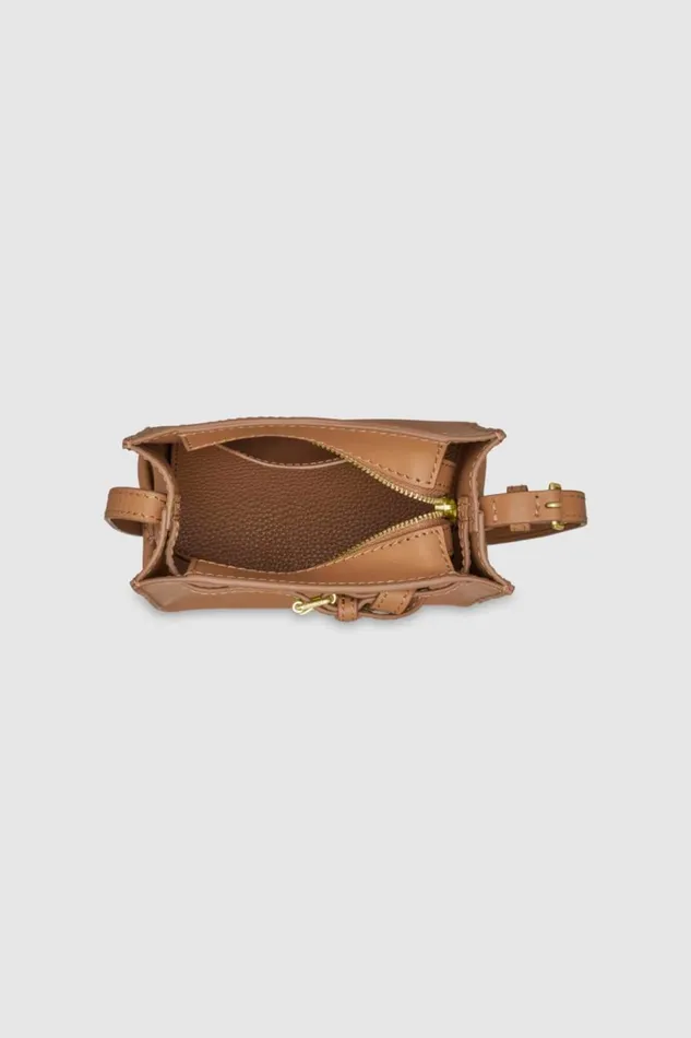 Oroton Margot Tiny Bucket Bag Dark Camel Women Crossbody Oroton Margot Tiny Bucket Bag Dark Camel Women Crossbody