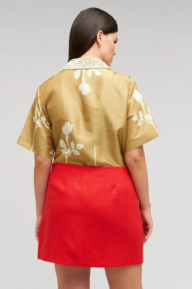 Oroton Pocket Detail Mini Skirt Poppy Women Skirts Oroton Pocket Detail Mini Skirt Poppy Women Skirts