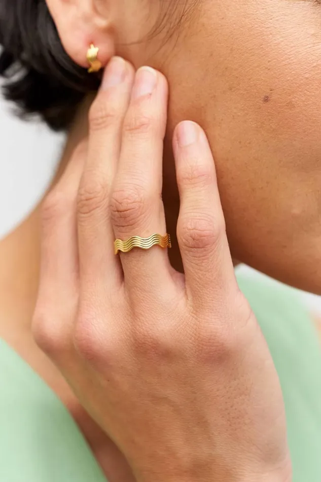 Oroton Ric Rac Ring Gold Women Jewellery Oroton Ric Rac Ring Gold Women Jewellery