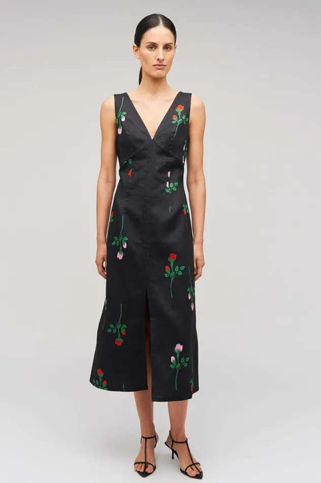 Oroton Rosebud Sheath Dress Black Women Dresses Oroton Rosebud Sheath Dress Black Women Dresses