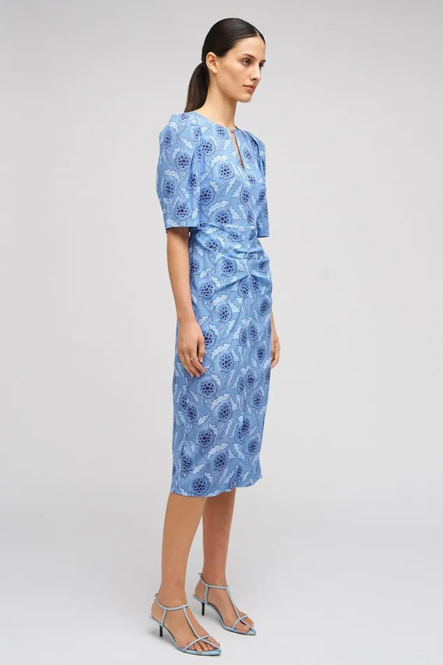Oroton Soft Thistle Print Dress Multi Women Dresses Oroton Soft Thistle Print Dress Multi Women Dresses