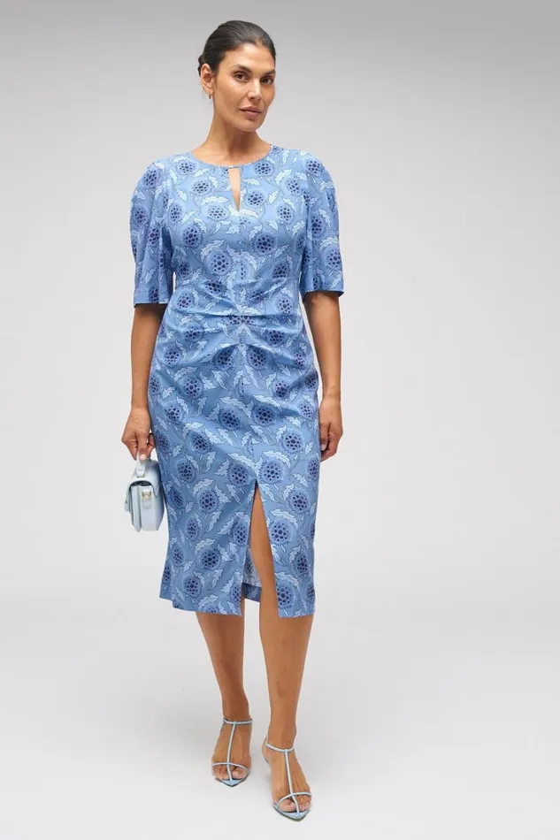 Oroton Soft Thistle Print Dress Multi Women Dresses Oroton Soft Thistle Print Dress Multi Women Dresses