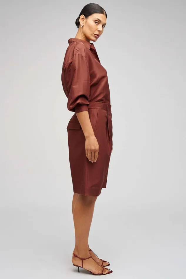 Oroton Tailored Short Barn Red Women Shorts
