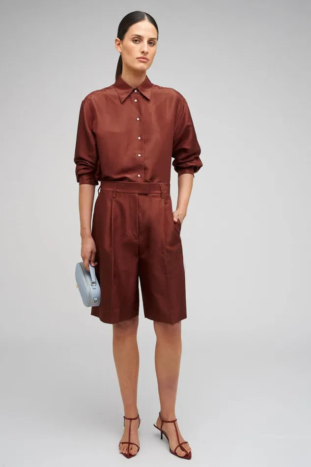 Oroton Tailored Short Barn Red Women Shorts Oroton Tailored Short Barn Red Women Shorts