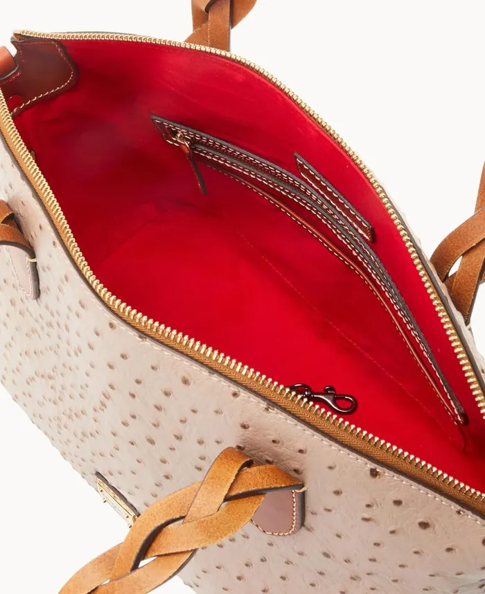Ostrich Celeste Satchel Light Taupe Woman Dooney and Bourke Satchels