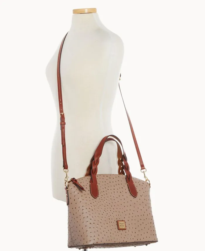 Ostrich Celeste Satchel Light Taupe Woman Dooney and Bourke Satchels