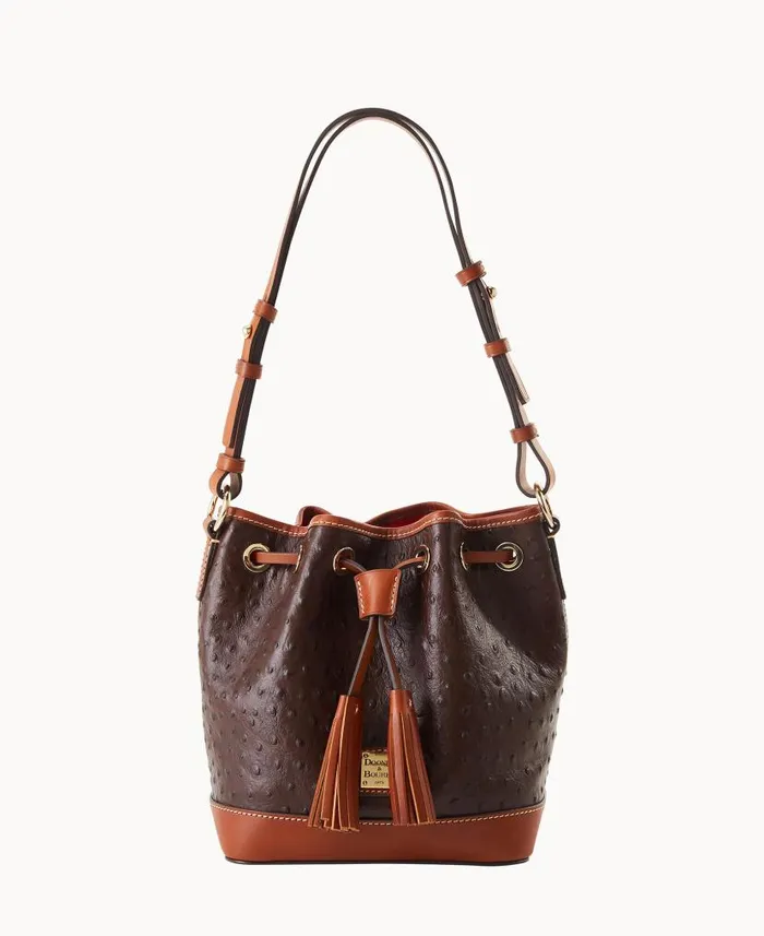 Ostrich Small Drawstring Brown Tmoro Woman Dooney and Bourke Shoulder Bags