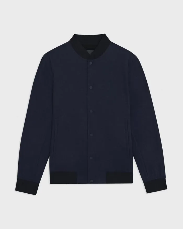 Outerwear Men Theory Murphy Bomber Jacket In Precision Ponte Baltic