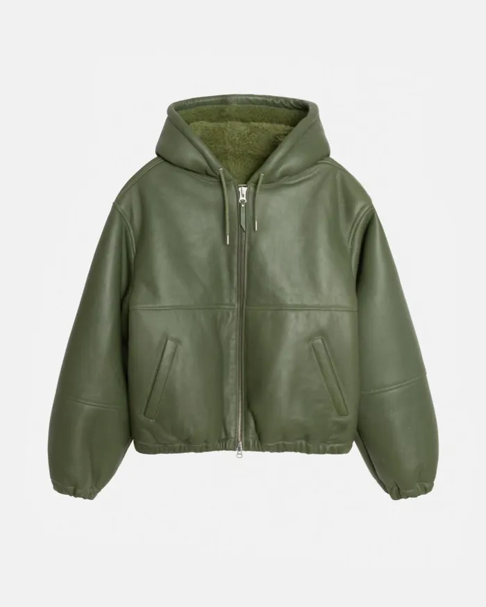 Outerwear MenWomen Stussy WORK JACKET SHEARLING Green