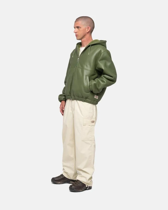Outerwear MenWomen Stussy WORK JACKET SHEARLING Green Outerwear MenWomen Stussy WORK JACKET SHEARLING Green