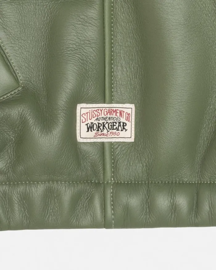Outerwear MenWomen Stussy WORK JACKET SHEARLING Green Outerwear MenWomen Stussy WORK JACKET SHEARLING Green