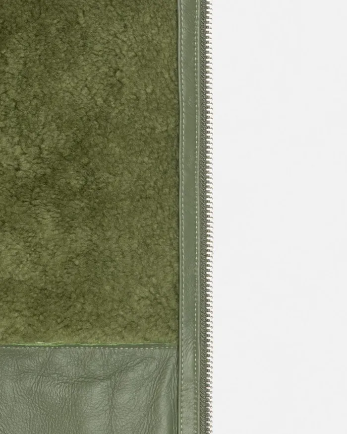 Outerwear MenWomen Stussy WORK JACKET SHEARLING Green Outerwear MenWomen Stussy WORK JACKET SHEARLING Green