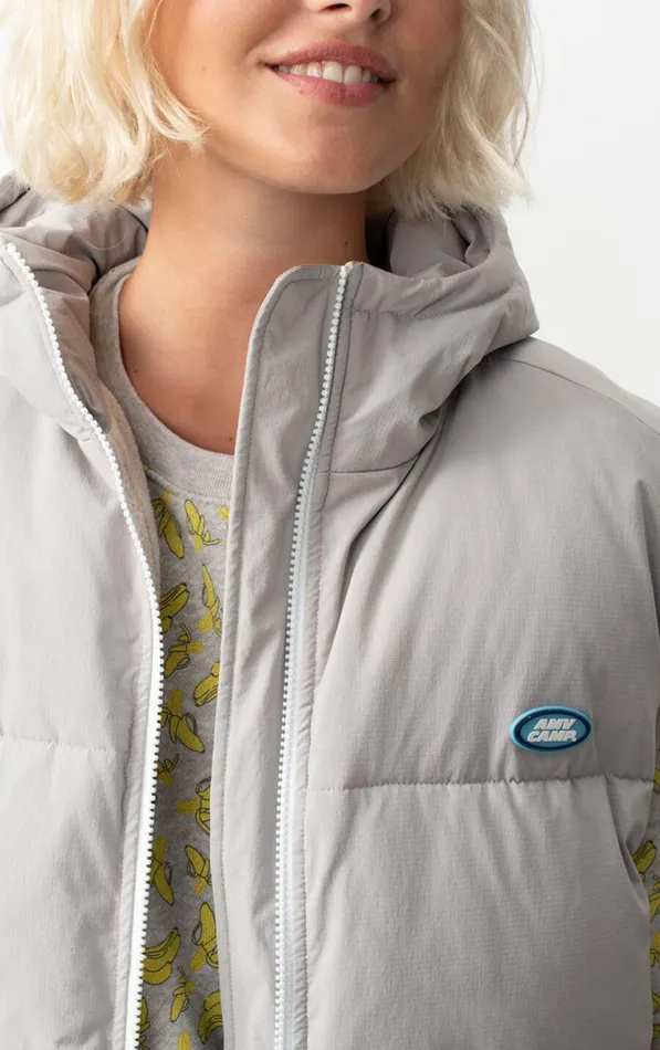 Padded Jacket Zaxoo Cloudy Women American Vintage Coats and Puffer Coats