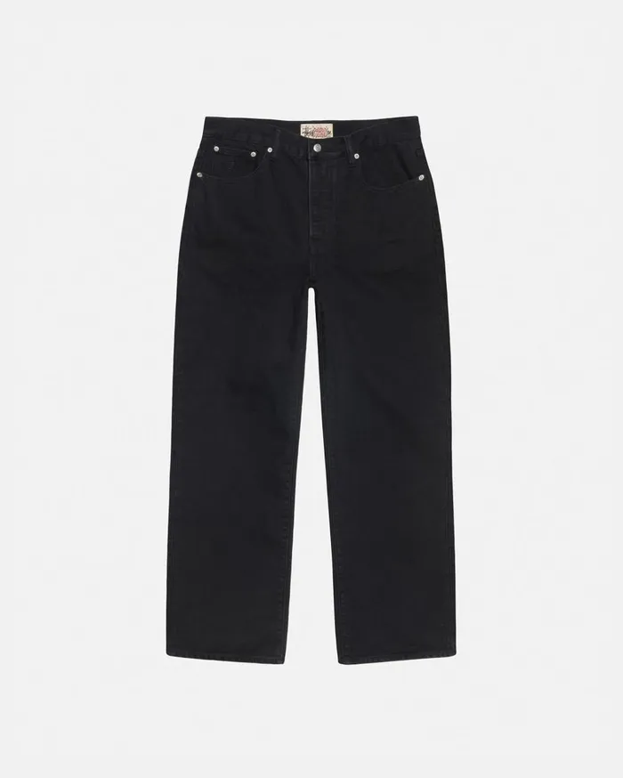 Pants MenWomen Stussy RELAXED JEAN DENIM Black Pants MenWomen Stussy RELAXED JEAN DENIM Black