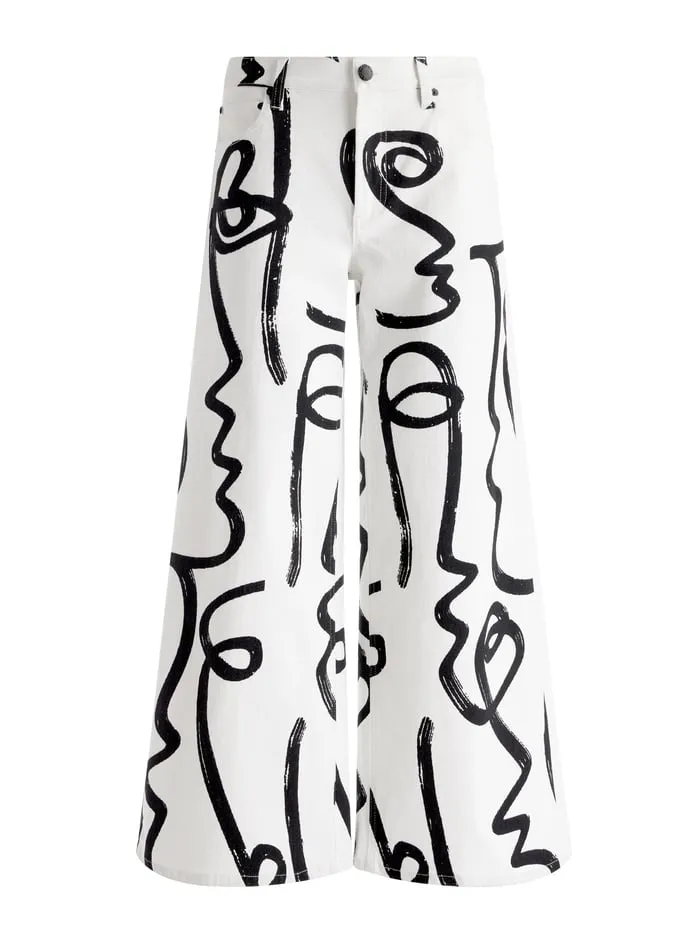 Pants Women Alice Olivia Koketit Trish Mid Rise Baggy Jean Around The World