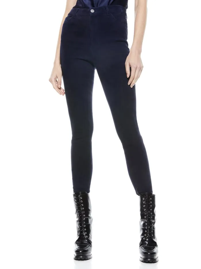 Pants Women Alice Olivia Mikah Suede Pant Navy