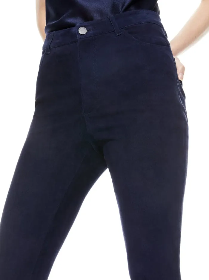 Pants Women Alice Olivia Mikah Suede Pant Navy