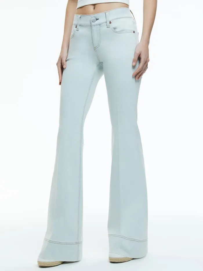 Pants Women Alice Olivia Sb Bell Jean Bleached Out Indigo