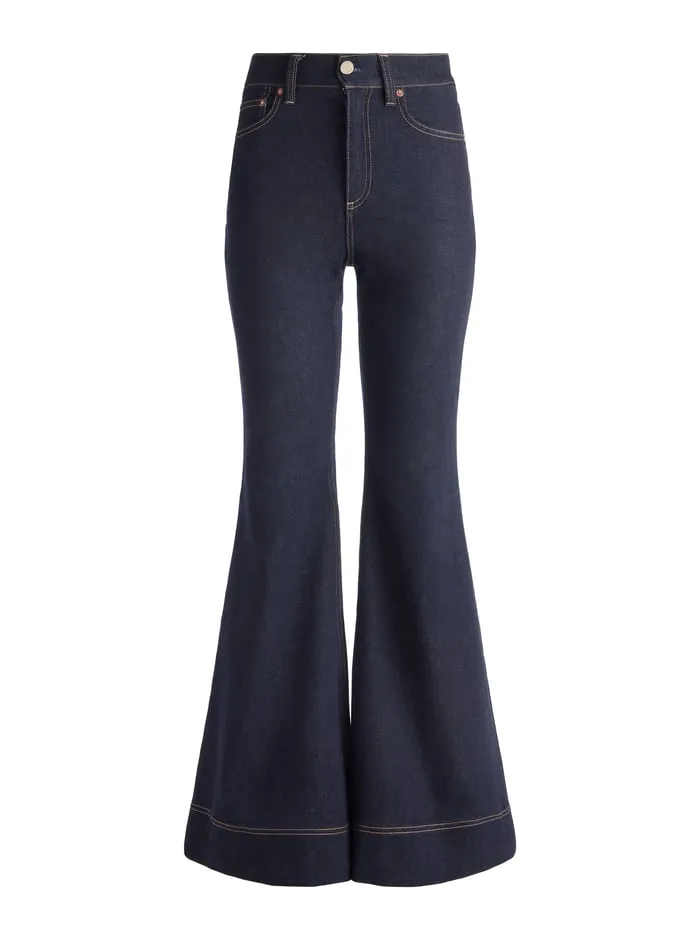 Pants Women Alice Olivia Sb High Rise Bell Jean Dark Rinse
