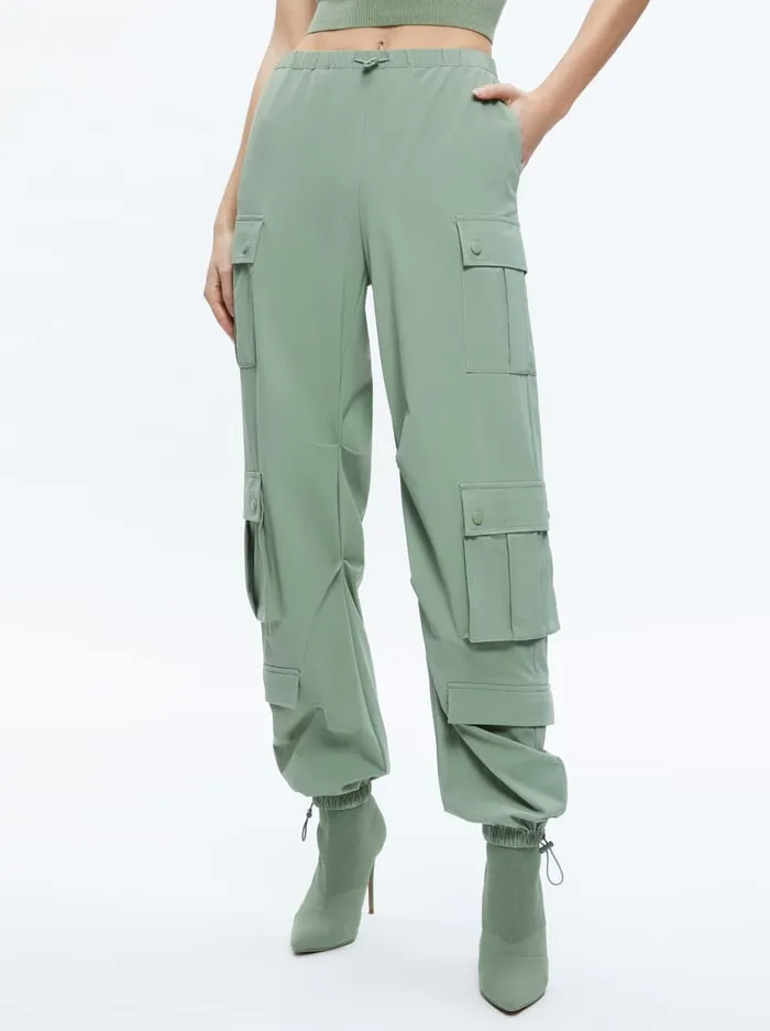 Pants Women Alice Olivia Shara Parachute Cargo Pant Sage