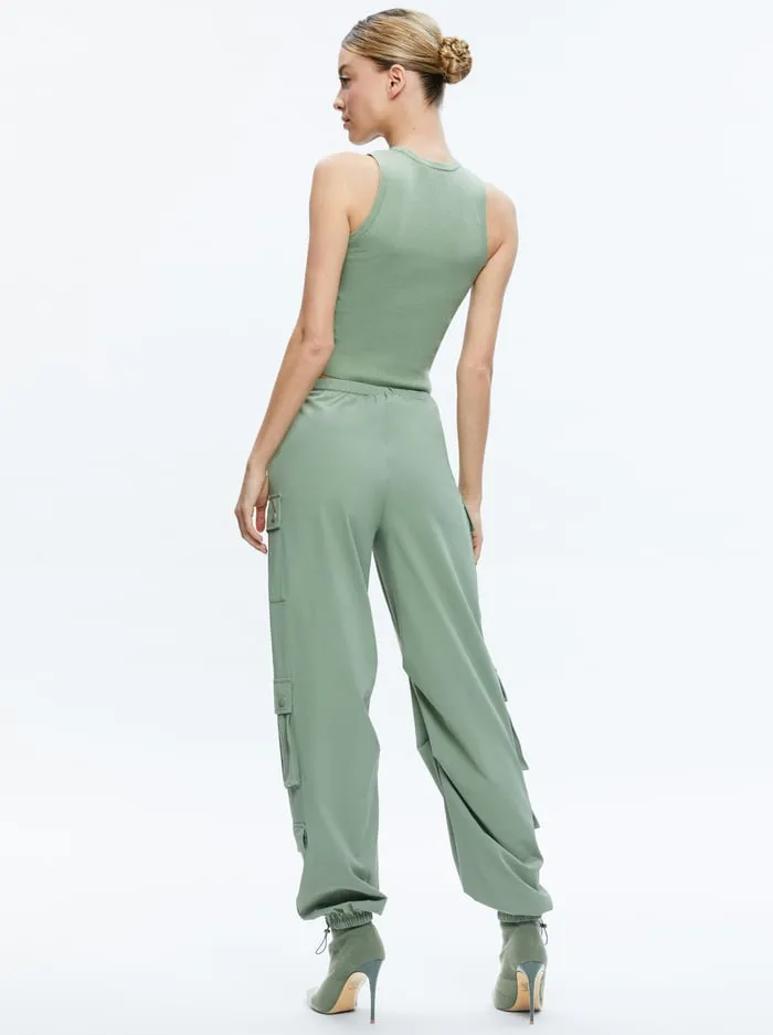 Pants Women Alice Olivia Shara Parachute Cargo Pant Sage