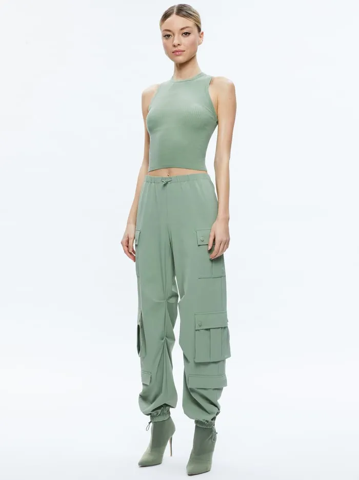 Pants Women Alice Olivia Shara Parachute Cargo Pant Sage