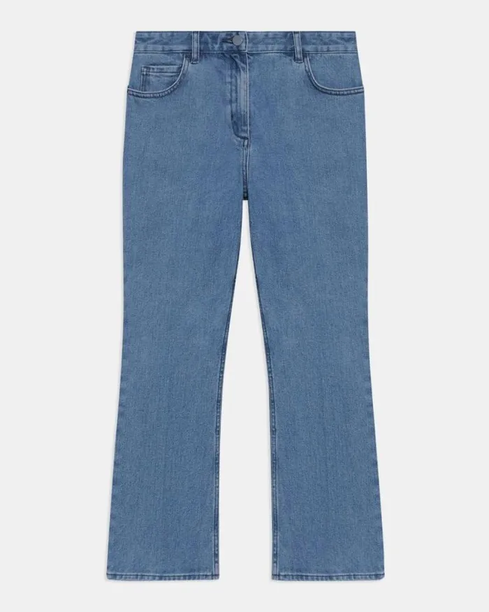 Pants Women Theory 5Pocket Flare Jean In Washed Denim Washed Indigo Pants Women Theory 5Pocket Flare Jean In Washed Denim Washed Indigo