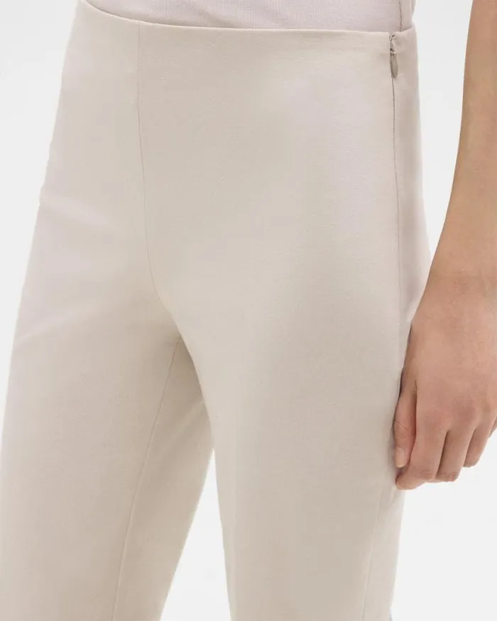 Pants Women Theory Cropped Kick Pant In Stretch CottonBlend New Sand Pants Women Theory Cropped Kick Pant In Stretch CottonBlend New Sand