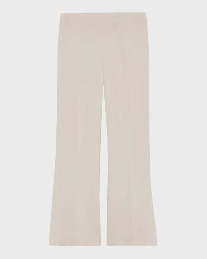 Pants Women Theory Cropped Kick Pant In Stretch CottonBlend New Sand Pants Women Theory Cropped Kick Pant In Stretch CottonBlend New Sand